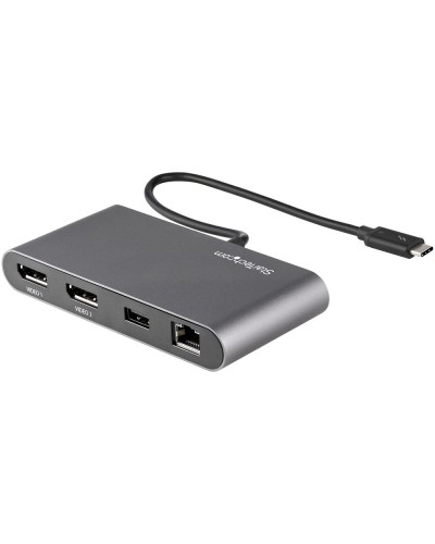 StarTech Docking Station TB3DKM2DPL - 4K Ultra HD Gray
