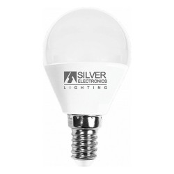 Lámpara LED Esférica Silver Electronics - E14 7W - Luz cálida para iluminación residencial y comercial.

