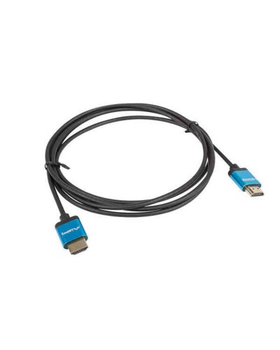 Lanberg Cable HDMI 4K Slim V2.0 - 1m Negro/Azul - Audio y Vídeo de Alta Velocidad
