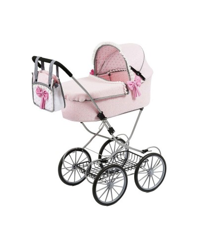 Dockvagn Reig Dolls Pram Rosa 64 cm