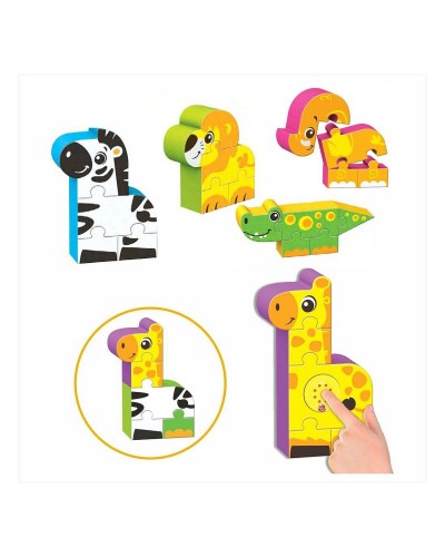 Reig Puzzle Zoo Blocks : 22 Pièces Éducatives pour Enfants
