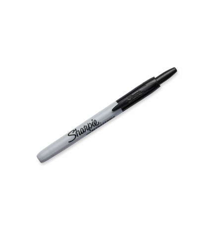 Permanenttimarkkeri Sharpie Fine Sisäänvedettävä Musta 12 osaa