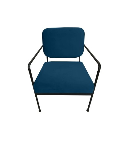 Sessel Modern Metall Blau DKD Home Decor [Maße: 62 x 76 x 76 cm]
