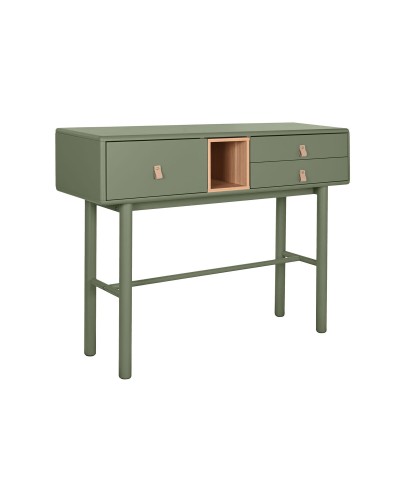 Console ESPRIT Verde in Poliuretano e MDF, 120 x 35 x 90 cm per l'Ingresso