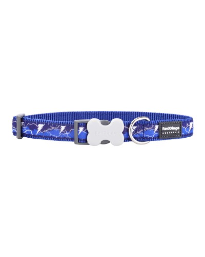 Hondenhalsband Red Dingo STYLE LIGHTNING Marineblauw 41-63 cm