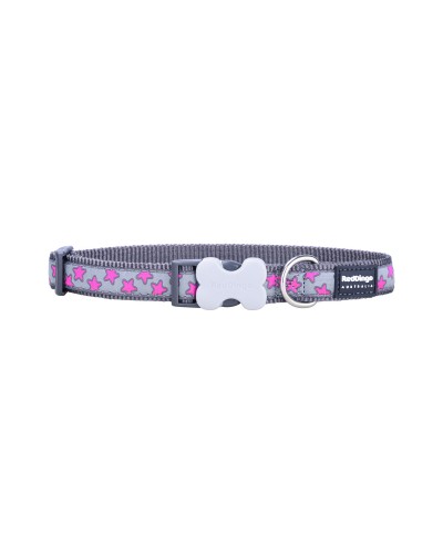 Hondenhalsband Red Dingo STYLE HOT PINK ON COOL GREY 41-63 cm