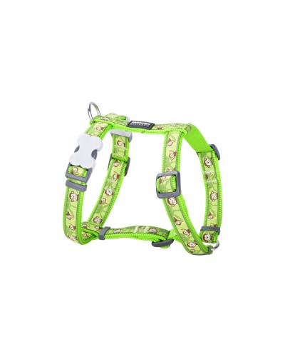 Arnés para perros Red Dingo estilo Monkey Lime Green, 36-54 cm de largo, 30-48 cm de pecho.
