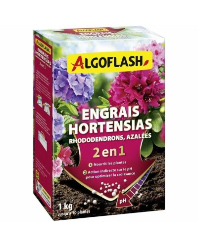 Algoflash HORTOPH1N Fertilizante 2 en 1 para Hortensias, 1 kg
