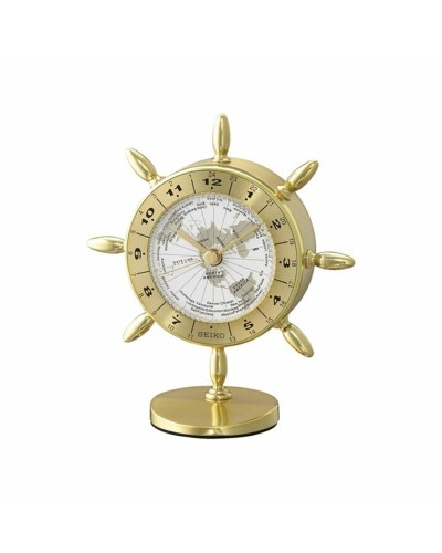 Reloj de Mesa Elegante Seiko QHG107G con Pantalla Analógica y Alarma
