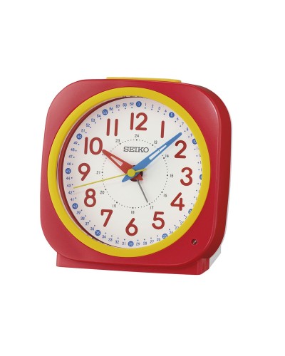 Reloj Despertador Seiko Analógico Blanco con Función Snooze, Modelo QHE200R
