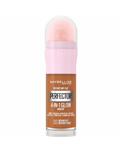 Maybelline Instant Age Perfector Glow 03 - Flüssiger Highlighter Concealer, Medium Deep, 20ml
