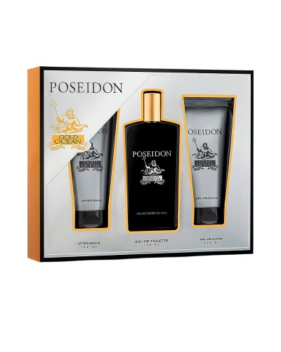 Miesten parfyymisetti Poseidon POSEIDON GOLD FOR MEN EDT 3 Kappaletta