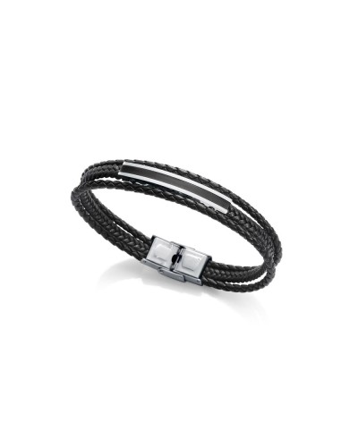 Viceroy Brazalete Hombre Acero Negro Malla Milán - Elegante y Moderno
