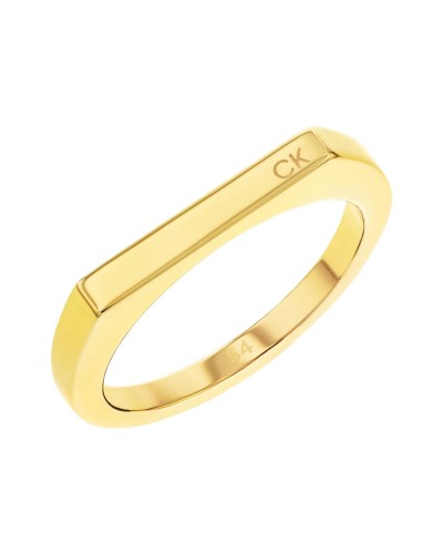 Calvin Klein Women's Ring Stainless Steel Silver Size 16 - Modern Design
