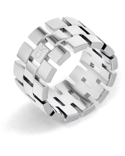 Calvin Klein Anillo Mujer Acero Inoxidable Pulido Talla 14 - Joya Minimalista
