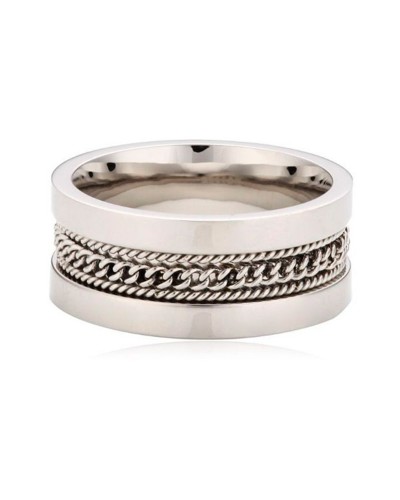 Anillo Hombre Sector SZT05023 Acero Inoxidable Negro Diseño Moderno
