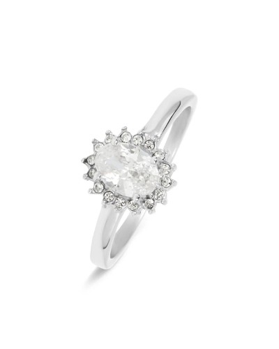 Women's Ring Stroili Silver 925 Zirconia Size 12 Elegant
