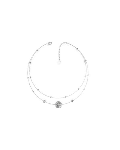 Guess Damen Halskette JUBN01387JWRHT-U Silber Kristalle - Elegant
