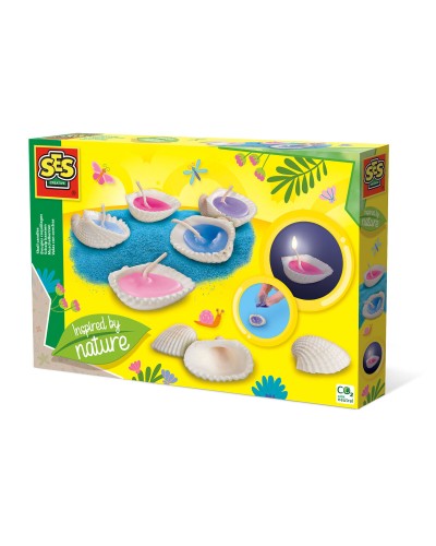 SES Creative Bougies Velas Avec Coquillages - Kit de Bricolage Inspiré par la Nature
