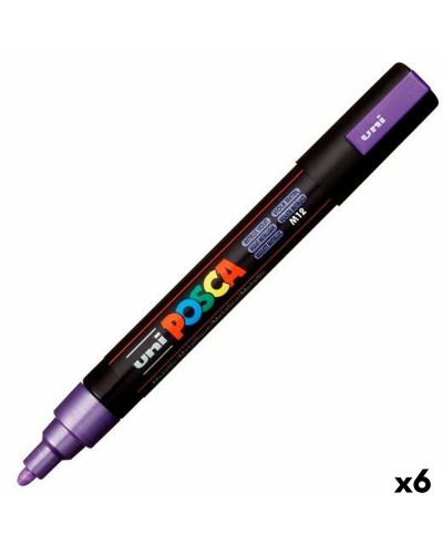 Marqueurs POSCA PC-5M Violet Lot de 6 pour Dessin et Artisanat
