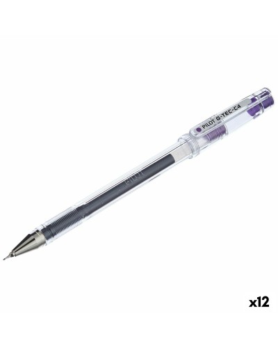 Penna Gel Pilot G-TEC C4 Viola 0,2 mm - Scrittura Ultra Fine (Confezione da 12)