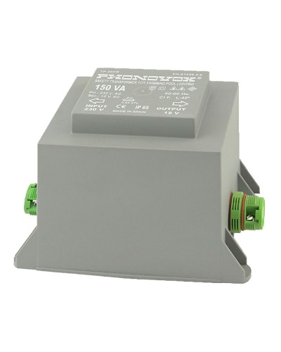 PHONOVOX Sicherheitstransformator TP30103CR für Schwimmbadbeleuchtung, 150 VA, 12 V, 230 V, 50-60 Hz, 12,9 x 7,2 x 9,9 cm
