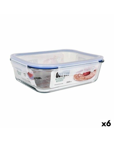 Boîte à Déjeuner Hermétique Quttin Rectangulaire de 2,6 Litres pour une Conservation Sûre des Aliments
