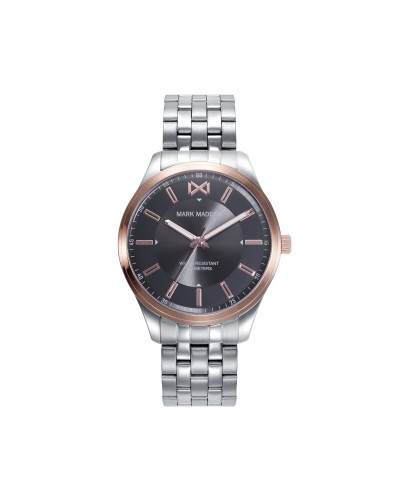 Mark Maddox Reloj de Hombre Negro Plateado - Diseño Elegante, HM0142-17
