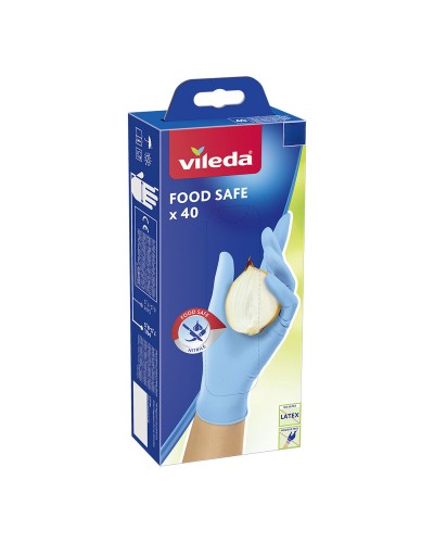 Vileda Food Safe Einweghandschuhe S/M - 40 Stück - Lebensmittelecht
