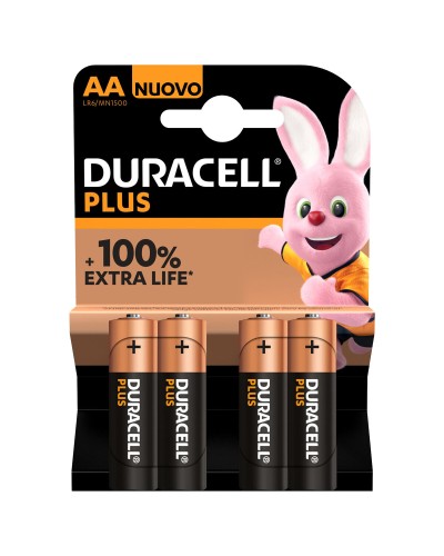 Duracell LR06 K4, Pile Alcaline 1.5V, Pack de 20 Piles Bâton AA
