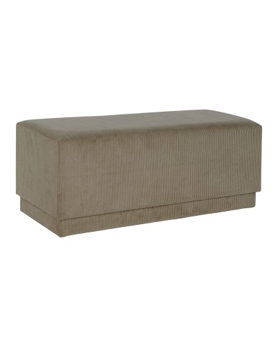 Sittpall DKD Home Decor Brun Polyester Trä MDF 100 x 40 x 40 cm