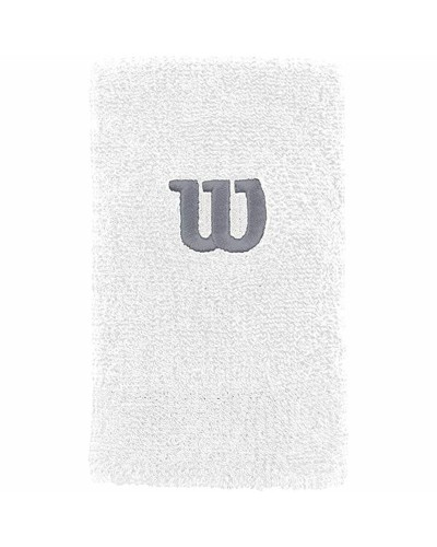 Muñequera Tenis Wilson Extra Ancha - Soporte Muñeca Deportivo Blanco
