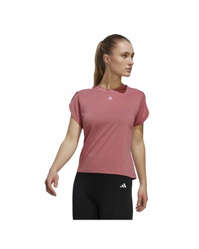 Naisten T-paita Adidas trainning Floral  Tumma pinkki