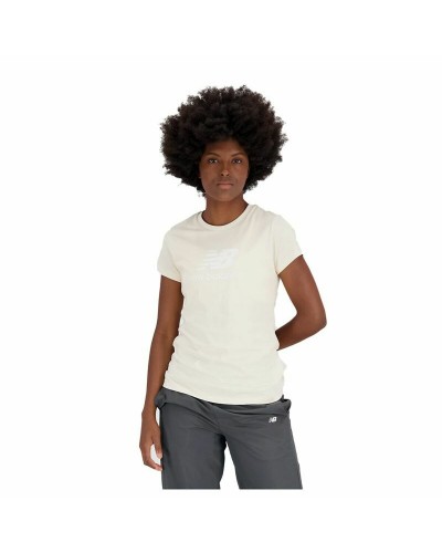 New Balance Essentials: Women's Beige Short Sleeve T-Shirt - Sport & Casual
