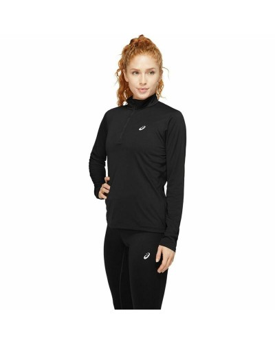 Asics Camiseta Manga Larga Mujer Negro - Running Transpirable
