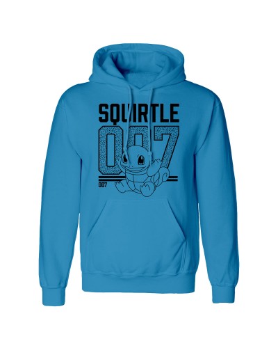 Pokémon Schiggy Line Art Blauer Unisex-Kapuzenpullover
