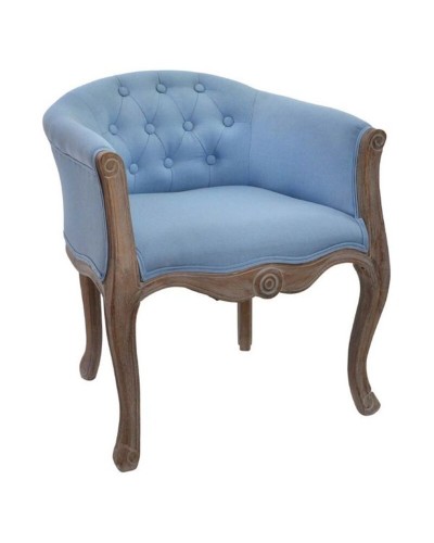 Nojatuoli DKD Home Decor Sininen Polyesteri Puu (58 x 56 x 69 cm)