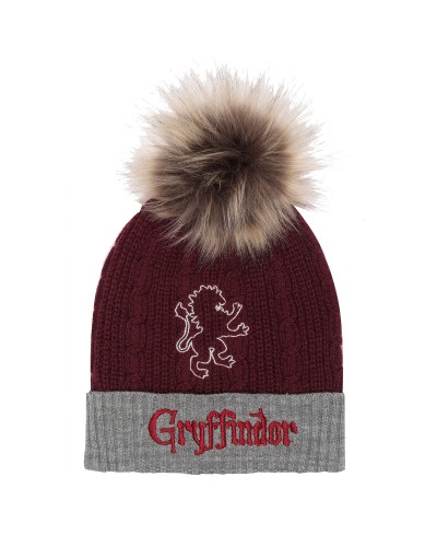 Hatt Harry Potter Gryffindor House Fur Pom Bordeaux
