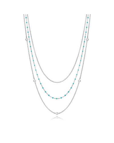 Viceroy Collar Mujer Plata 925, Colgante Círculo Circonitas - Elegante
