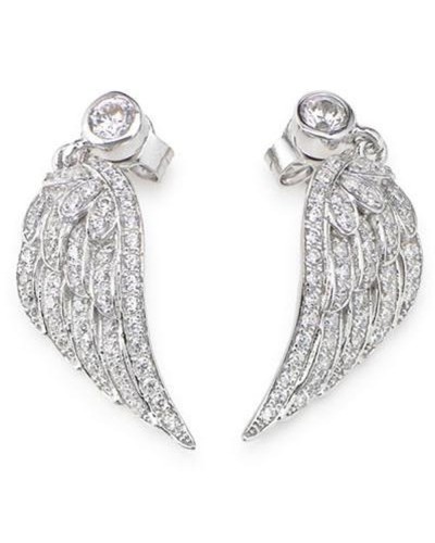 Amen Boucles d'Oreilles Femme EWH3 Argent 925 Zircones - Élégantes et Lumineuses
