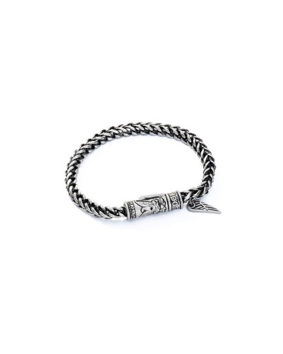 AN Jewels Pulsera Hombre Plata de Ley 925 Malla Bizantina - Elegante y Resistente
