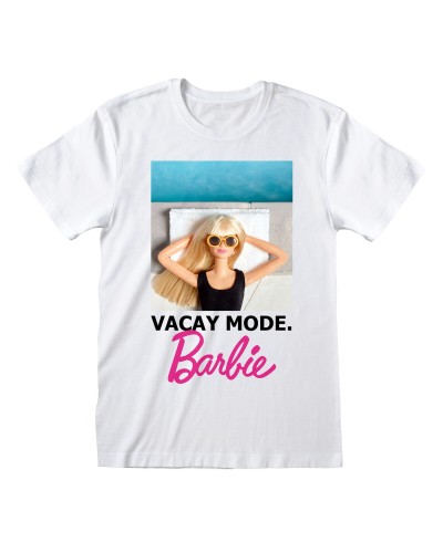 Maglia Barbie Vacay Mode Bianca Unisex - Maniche Corte - Cotone Premium
