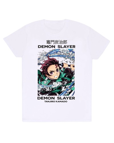 T-shirt Demon Slayer Tourbillon Blanc Unisexe - Manches Courtes Anime
