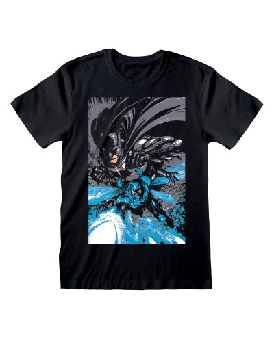 Maglia Batman Team Up Nera Unisex - Maniche Corte, Grafica Ufficiale
