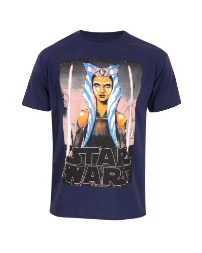 Star Wars White Blades Light Blue T-shirt - Short Sleeve Unisex Cotton
