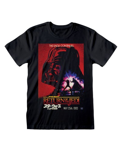 Star Wars T-Shirt Darth Vader Poster Schwarz Unisex - Premium Baumwolle
