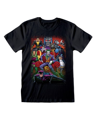 T-shirt med kortärm DC Comics Villains Svart Unisex