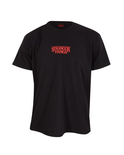 Camiseta Stranger Things Demogorgon Upside Down Negro Unisex - Serie TV
