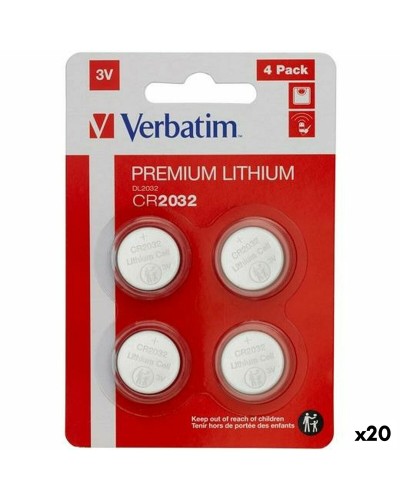 Batterijen Verbatim CR2032  4 Onderdelen 20 Stuks 3V