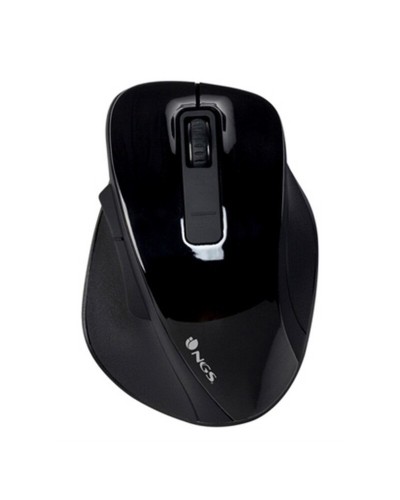 NGS BOW - Ratón Óptico Inalámbrico Ergonómico - Negro
